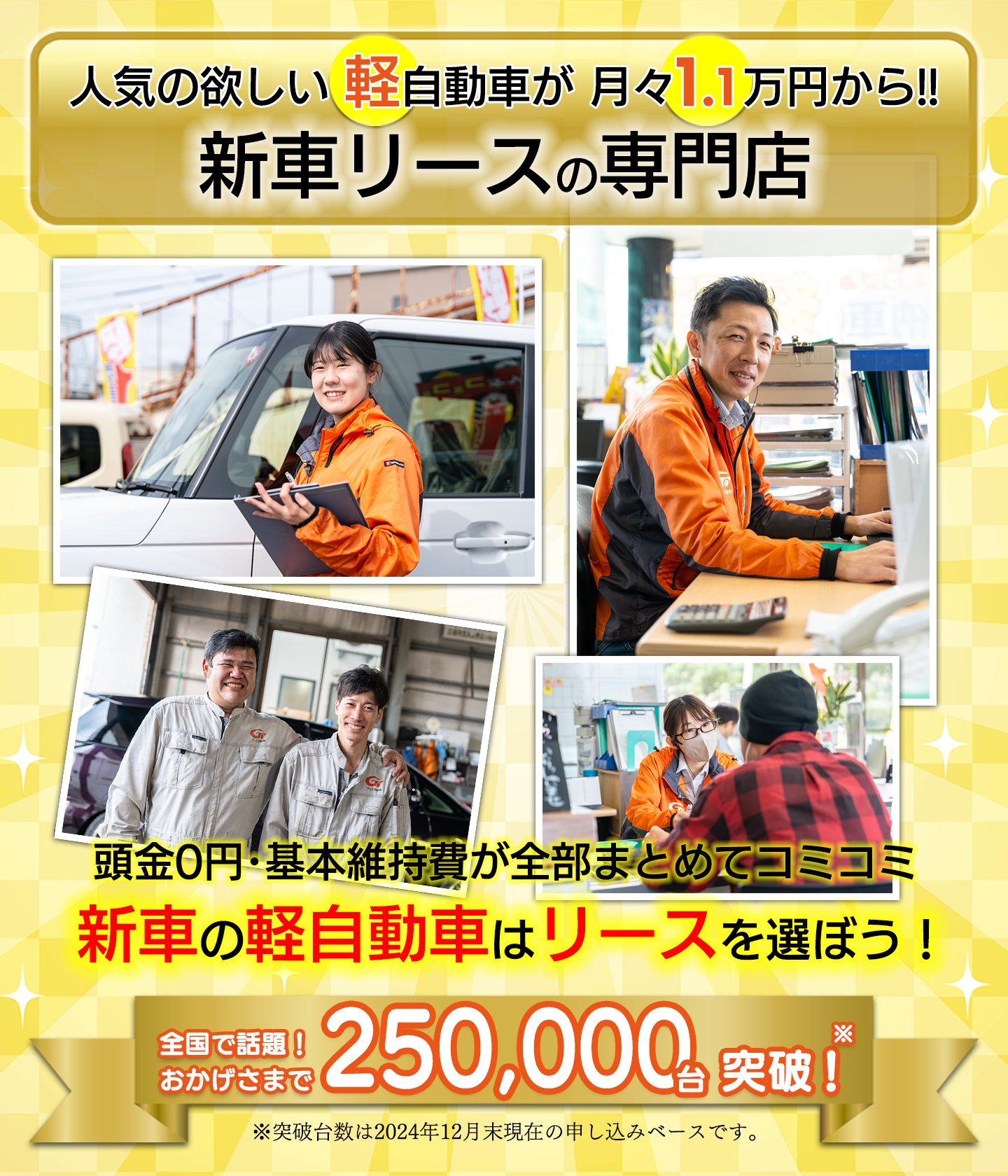 新車に月々1万円で乗れる！！